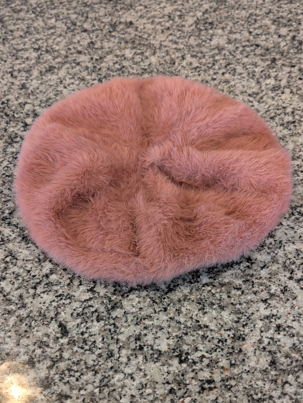 Rylee + Cru Dusty Pink Faux Fur Beret - Kids